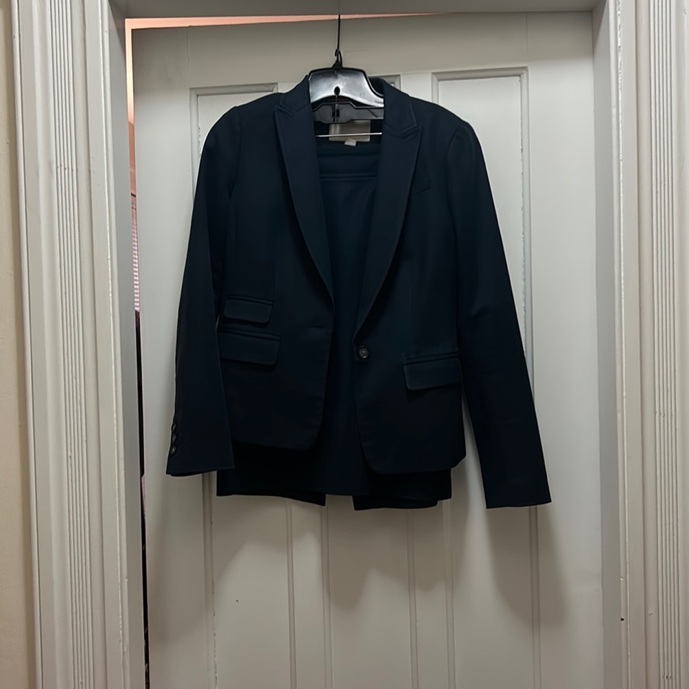 Navy blue Banana skirt suit